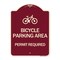 Signmission Bicycle Parking Area Permit Required W/ Graphic Heavy-Gauge Aluminum Sign, 24" x 18", BU-1824-24324 A-DES-BU-1824-24324 - alternate 1
